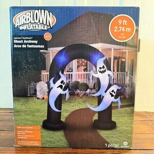 Gemmy Airblown Inflatable 9ft Ghost Archway Halloween Lightshow ShortCircuit LED
